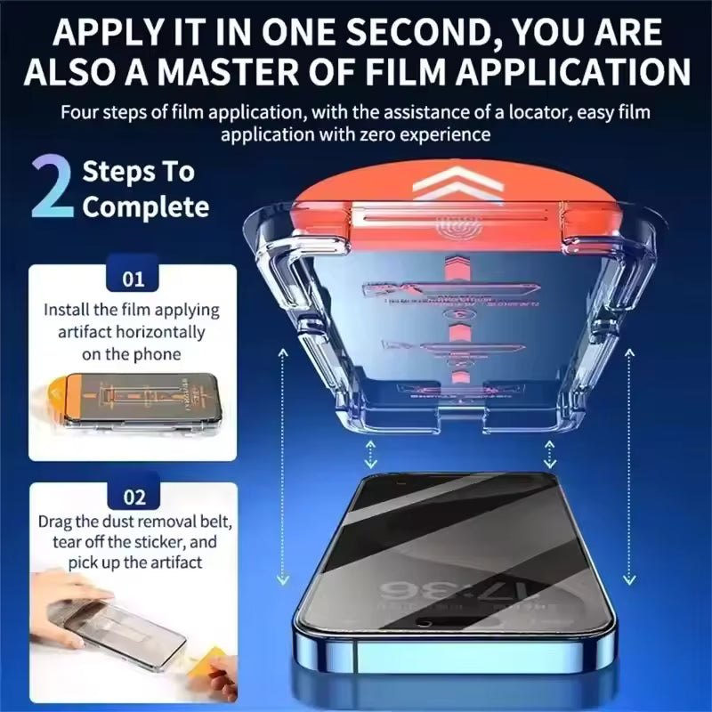 Privacy Screen Protector for iPhone - Anti-Spy Tempered Glass (3 Pack)