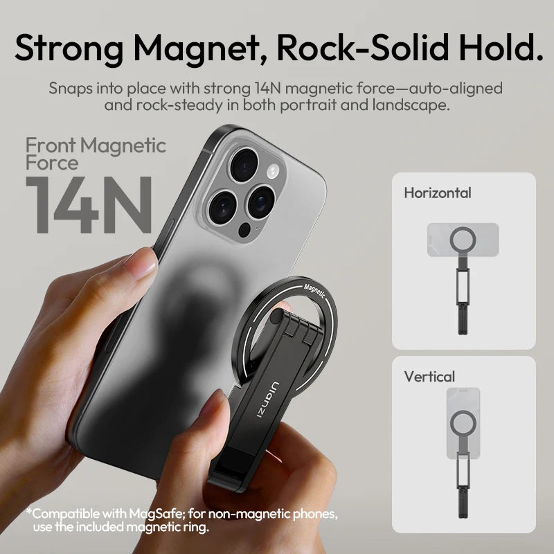Magnetic Phone Tripod | iPhone Ultra-Slim Desktop Stand