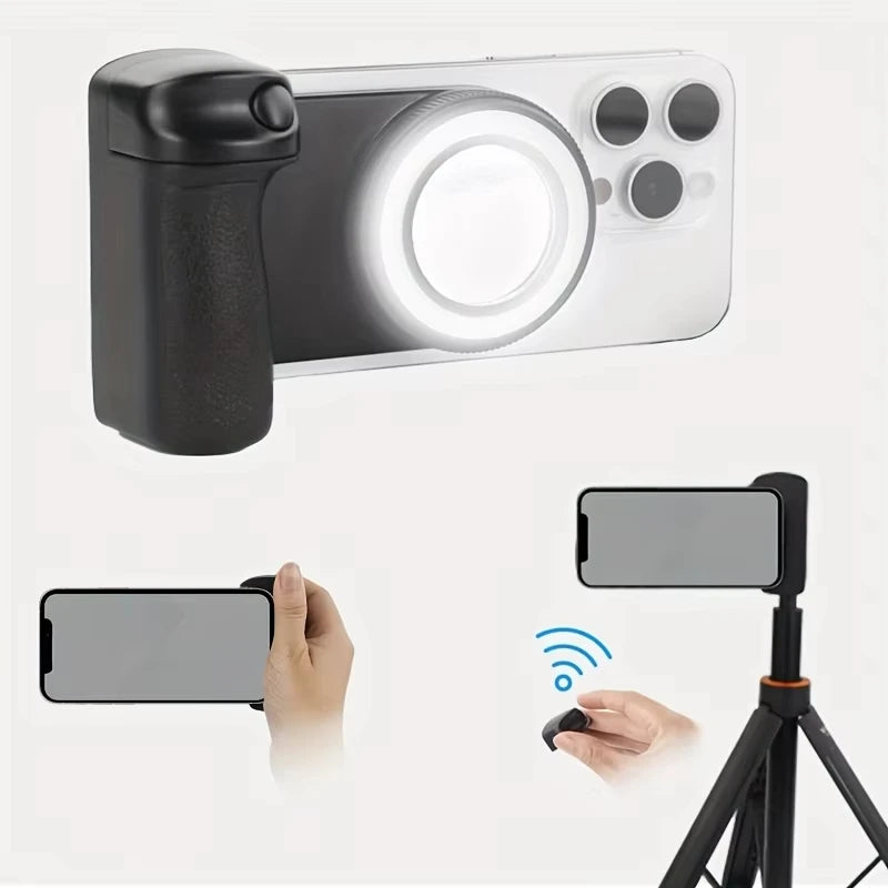 MagSafe Selfie Handle | Bluetooth Remote & Fill Light