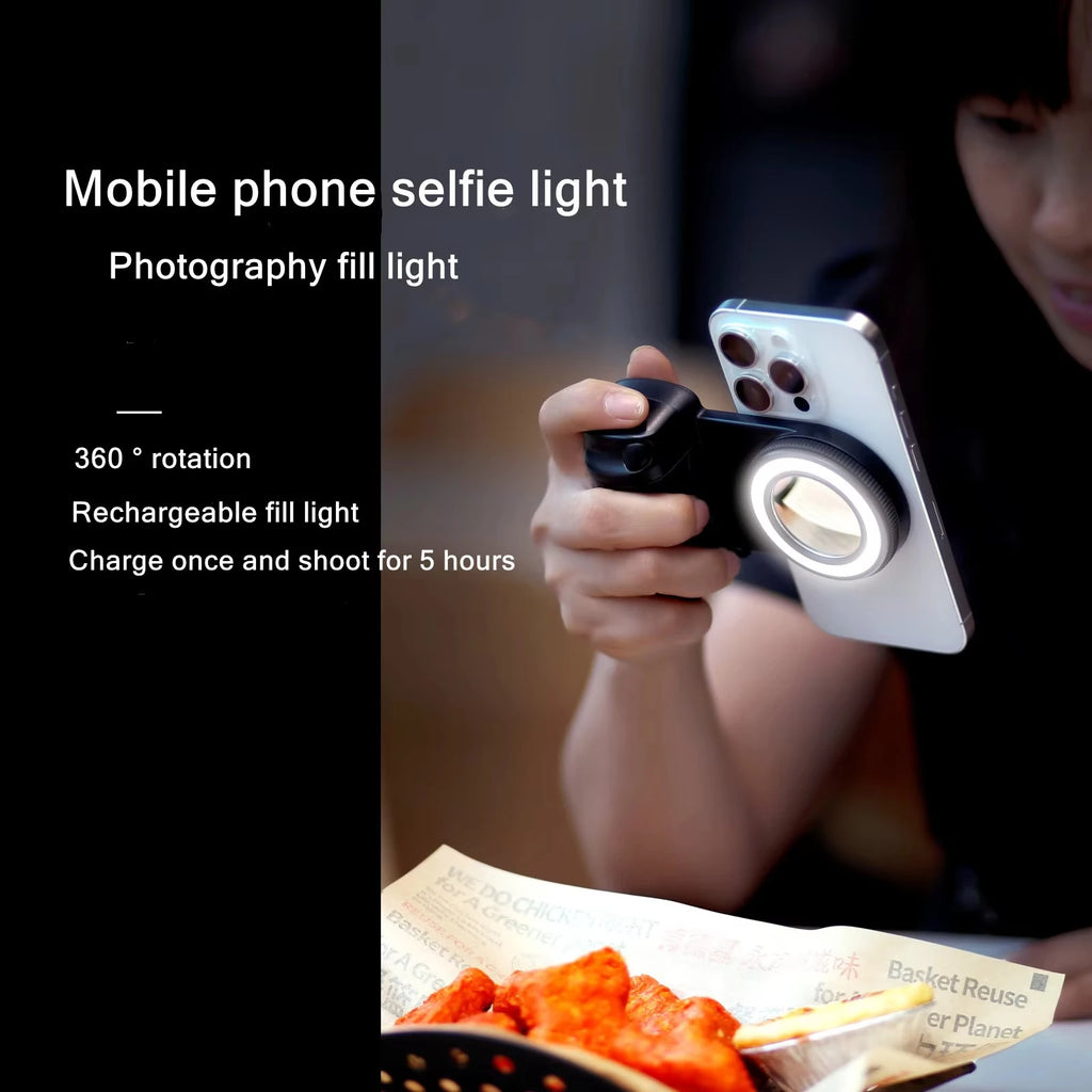 MagSafe Selfie Handle | Bluetooth Remote & Fill Light