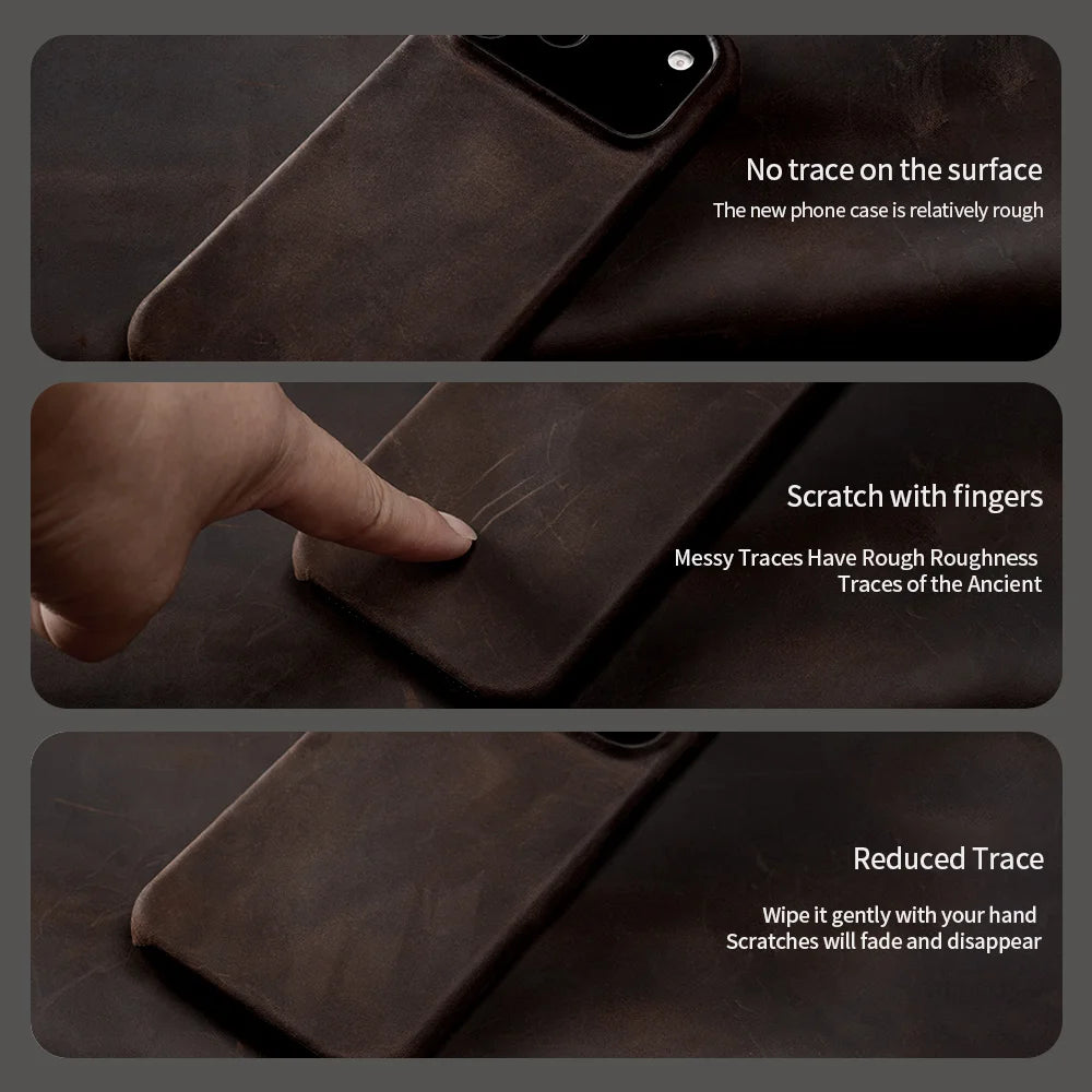 Leather MagSafe Case for iPhone | Slide Camera Protection