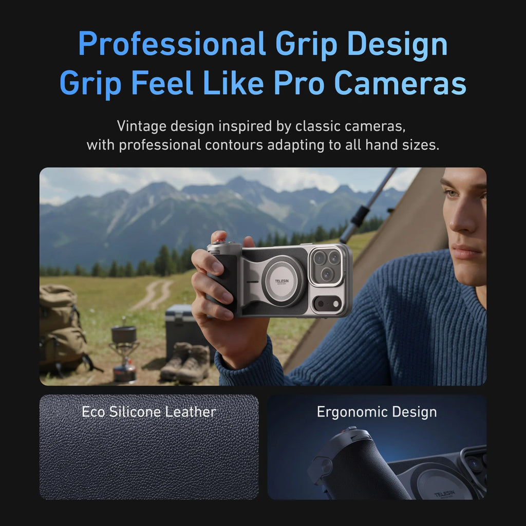 Magnetic Camera Grip for iPhone | Pro Cooling Handle