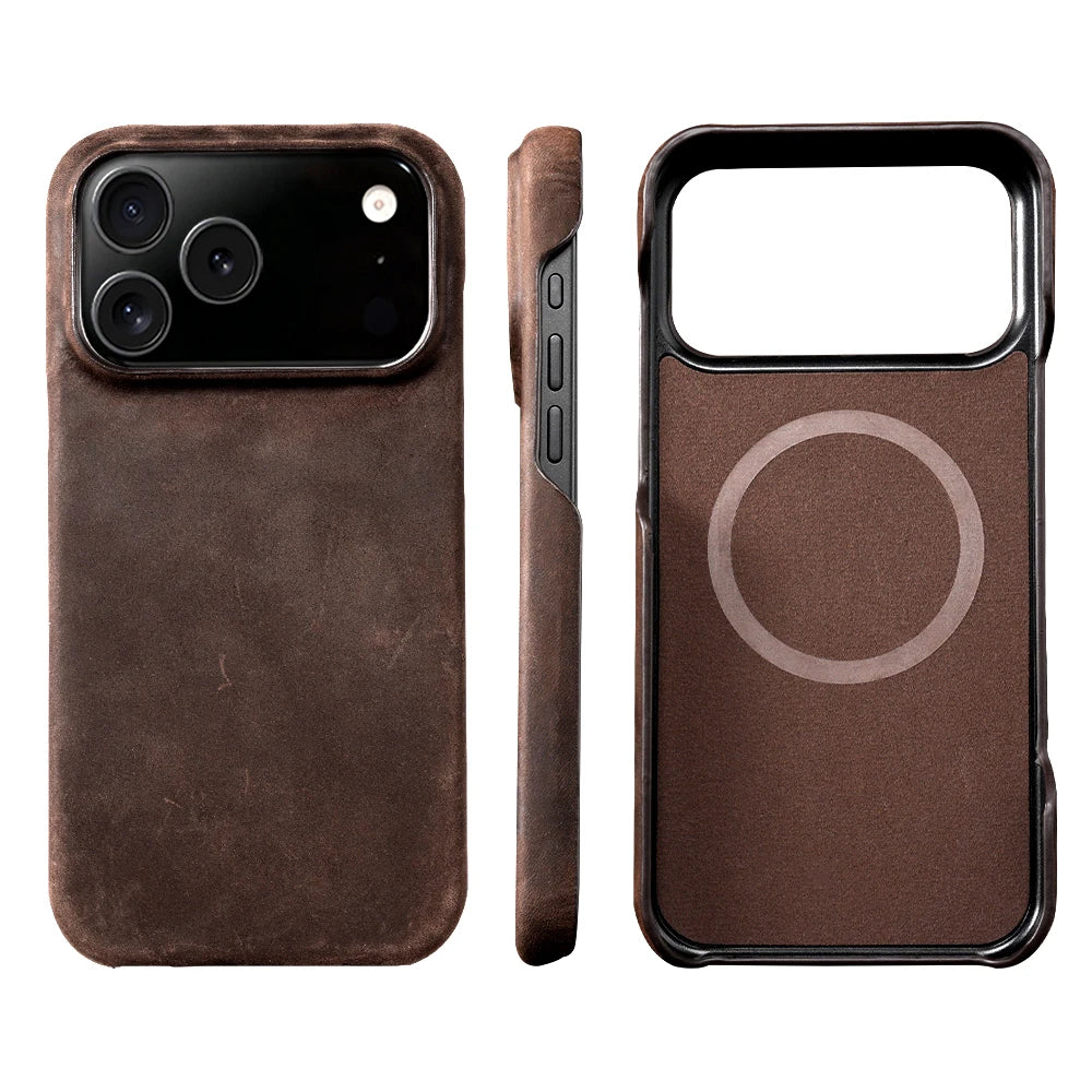 Leather MagSafe Case for iPhone | Slide Camera Protection
